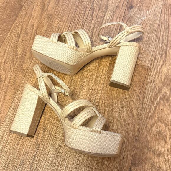 Marc Fisher LTD Cairo Platform Sandal in Medium Natural Size 9 - Picture 9 of 15